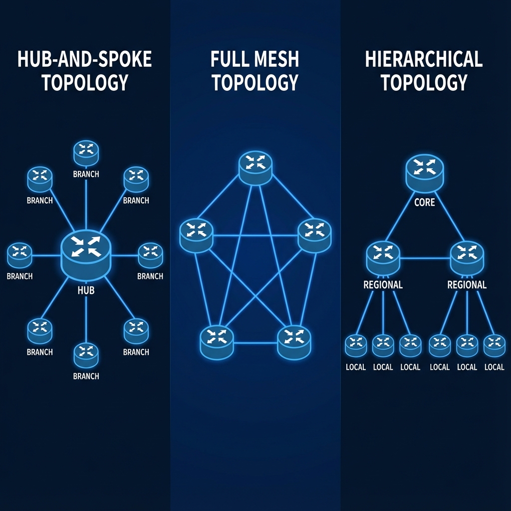 SD-WAN Topology Types Diagram