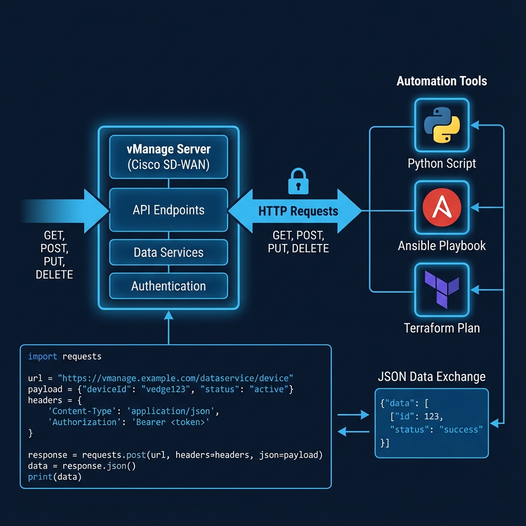 vManage REST API Architecture Diagram