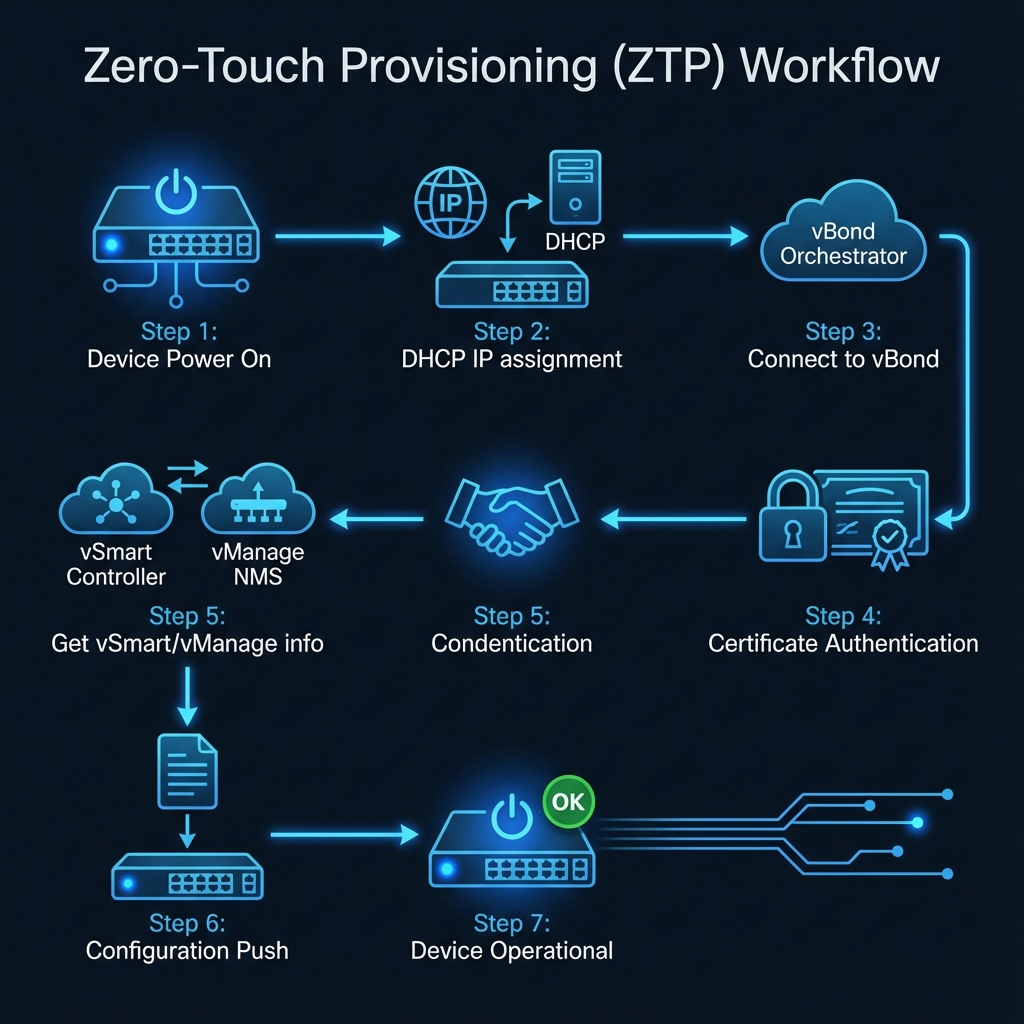Zero-Touch Provisioning Workflow Diagram